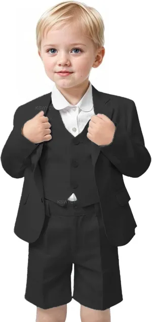 Boys Formal Suit Piece Slim Fit Boys Suit Tuxedos for Wedding Short Pants Suits for Teens Homecoming