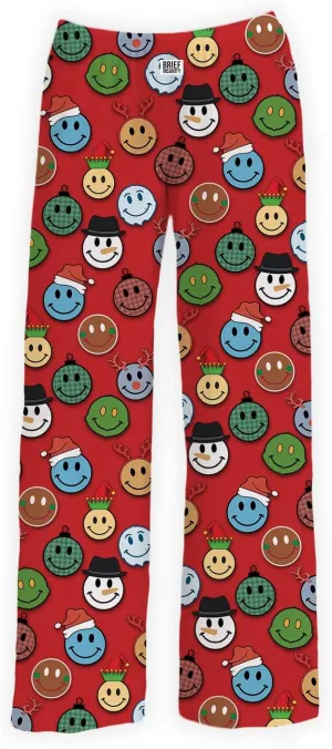 BRIEF INSANITY Holiday & Christmas Themed Pajama Pants Adult Unisex Lounge Wear - Soft & Silky Comfortable Lightweight Pants