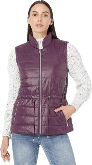 Calvin Klein Women's Lightweight Packable Adjustable Waist Puffer Comfortable Vest
