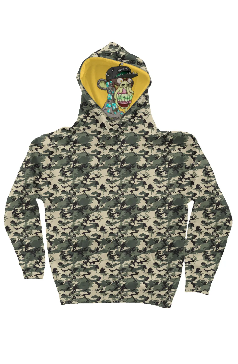 Camo Independent Heavyweight Hoodie feat. MAYC #201 on Liner hoodie