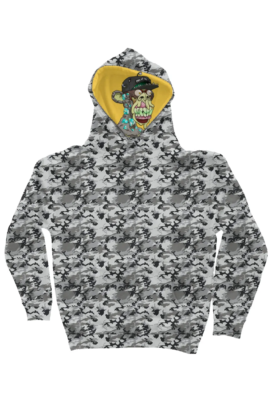 Camo Independent Heavyweight Hoodie feat. MAYC #201 on Liner hoodie