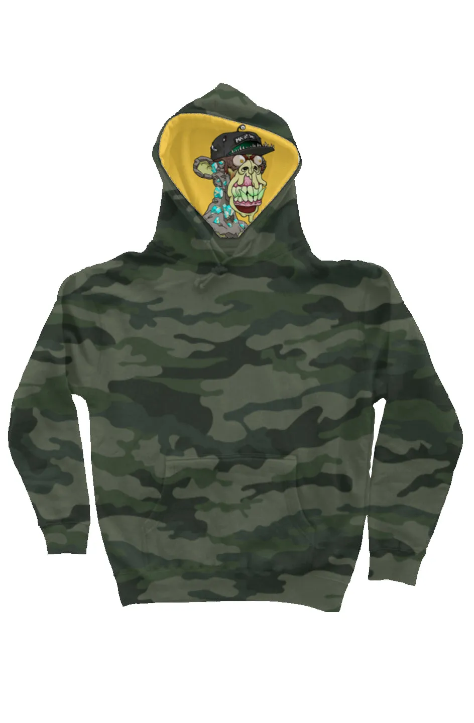 Camo Independent Heavyweight Hoodie feat. MAYC #201 on Liner hoodie