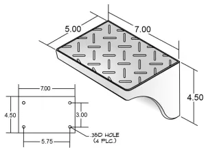 Cast Products SP2001-1 Surface Mount Step