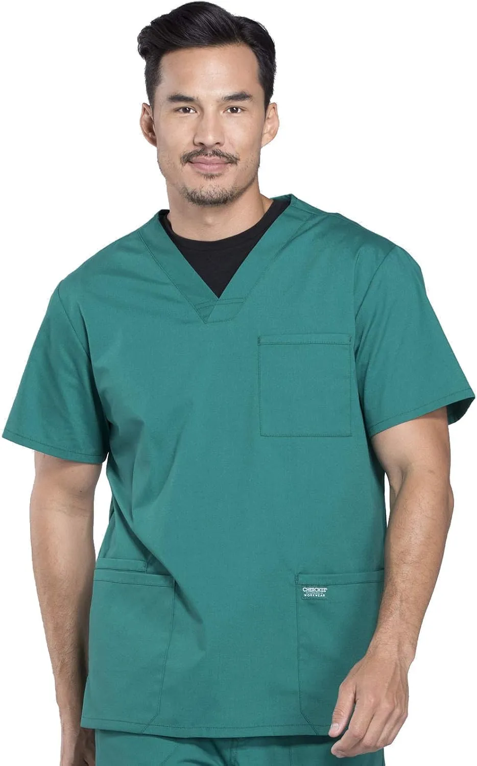Cherokee Scrubs for Men Workwear Professionals V-Neck 4 Pocket Scrub Top WW695
