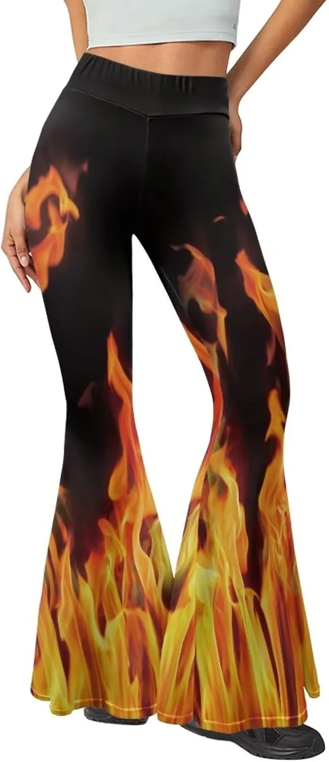 Christmas Flare Yoga Pants for Women High Waist Tummy Control Yoga Leggings Bootcut Workout PantS-2Xl