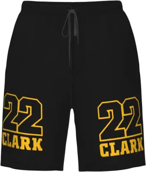 Clark-Basketball Fans Goat 22 Men's Swim Trunks Board Shorts Outdoor Beach Surfing