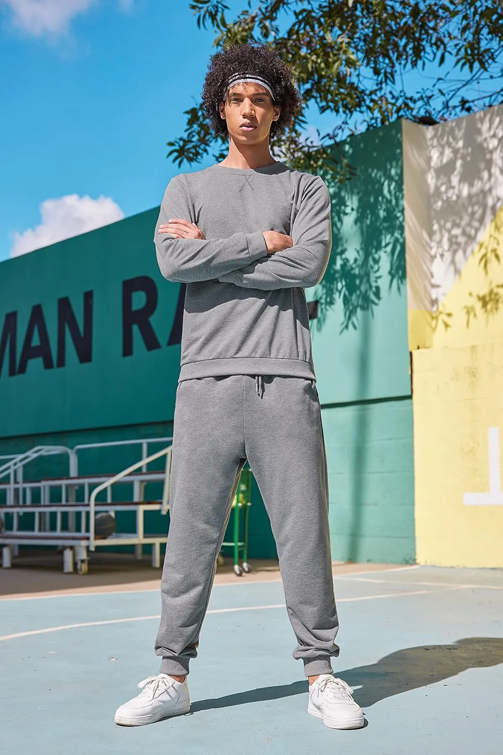 COOFANDY Men's Tracksuit 2 Piece Long Sleeve Pullover Jogging Track Suit Athletic Casual Sweatsuit