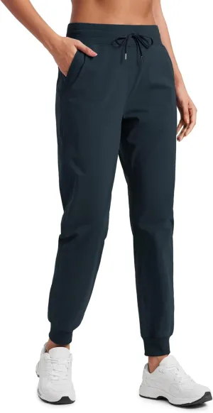 CRZ YOGA Casual Workout Jogger for Women 28.5" - Tapered Lightweight Stretch Athletic Outdoor Pants with Pockets