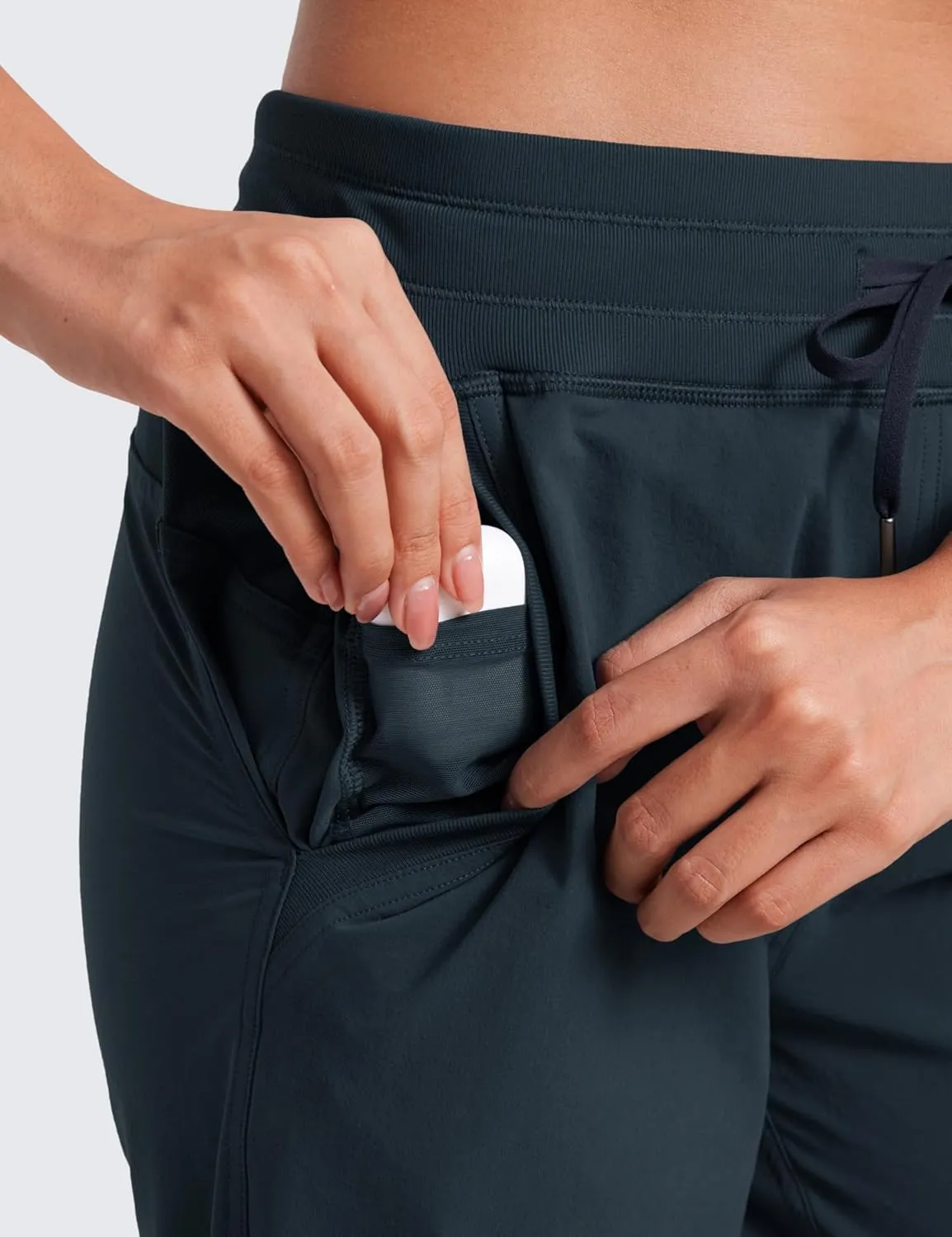 CRZ YOGA Casual Workout Jogger for Women 28.5" - Tapered Lightweight Stretch Athletic Outdoor Pants with Pockets