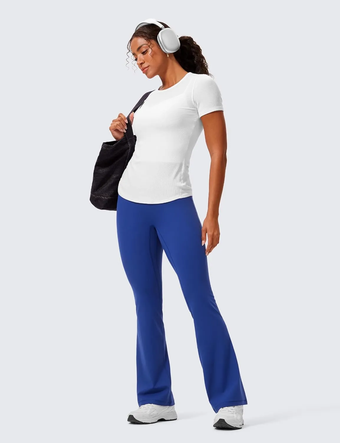 CRZ YOGA Secretsculpt Womens Butterlift Scrunch Butt Flare Leggings 31" - No Front Seam High Waist Bootcut Yoga Pants Booty