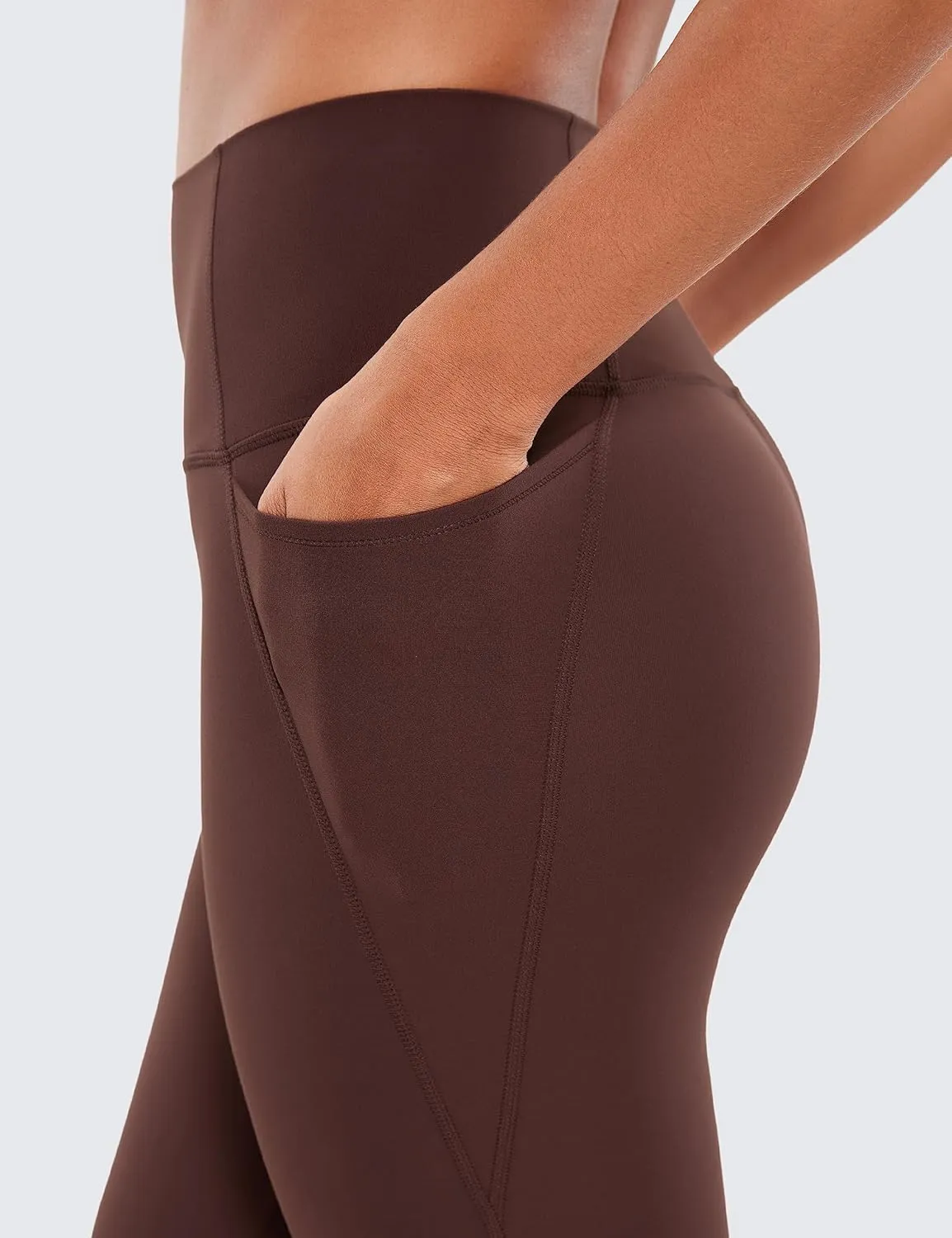CRZ YOGA Womens Butterluxe Workout Capri Leggings with Pockets 19 Inches - High Waisted Crop Gym Yoga Pants Buttery Soft