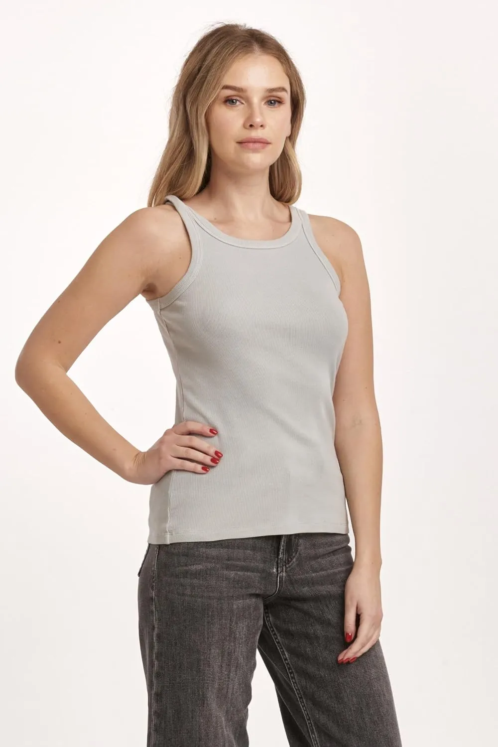 DEAR JOHN Tamia Women's Racer Tank Crewneck Sleeveless