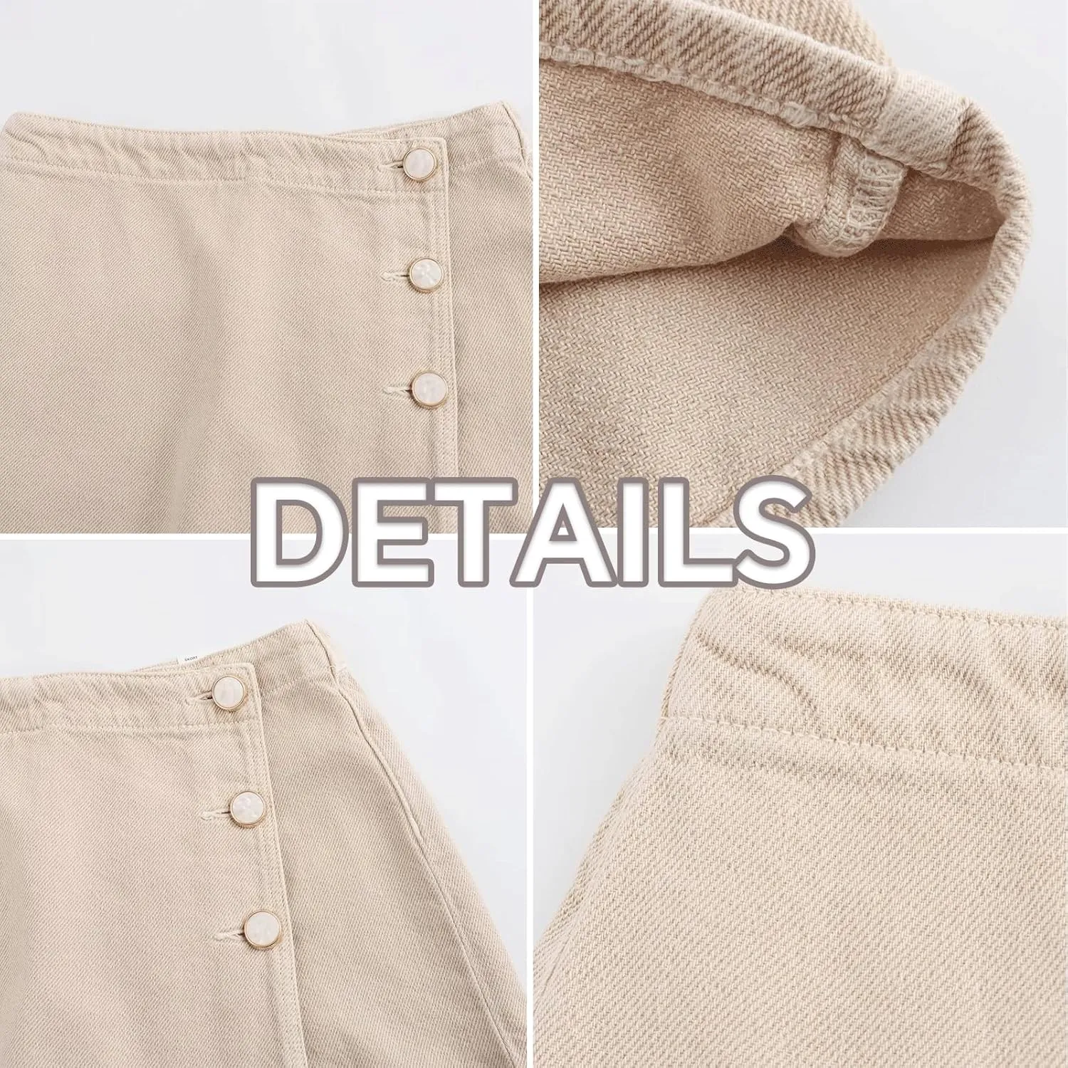 Denim Skort for Women Casual Jean Skirt Country Concert Outfits Cargo Wrap Skirt with Pockets 2024
