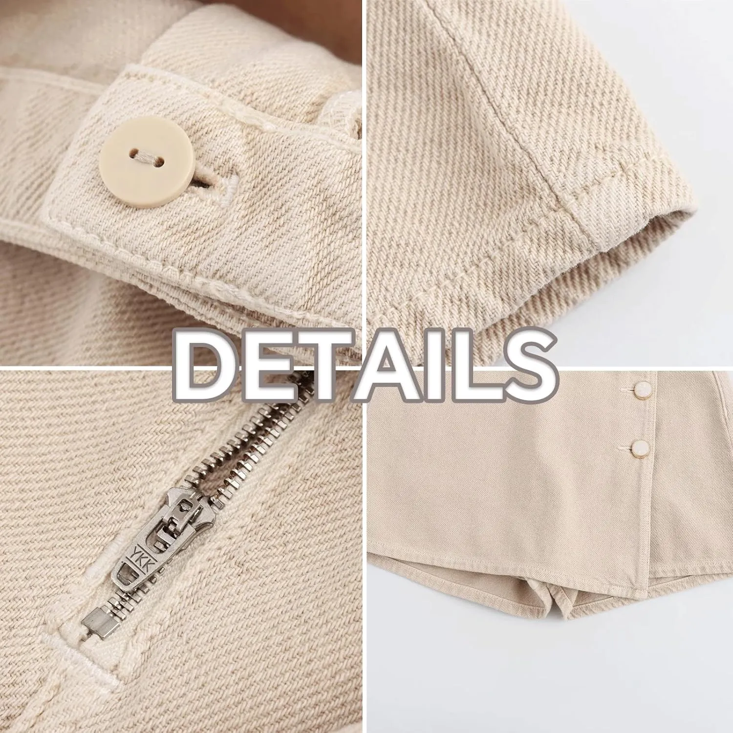 Denim Skort for Women Casual Jean Skirt Country Concert Outfits Cargo Wrap Skirt with Pockets 2024