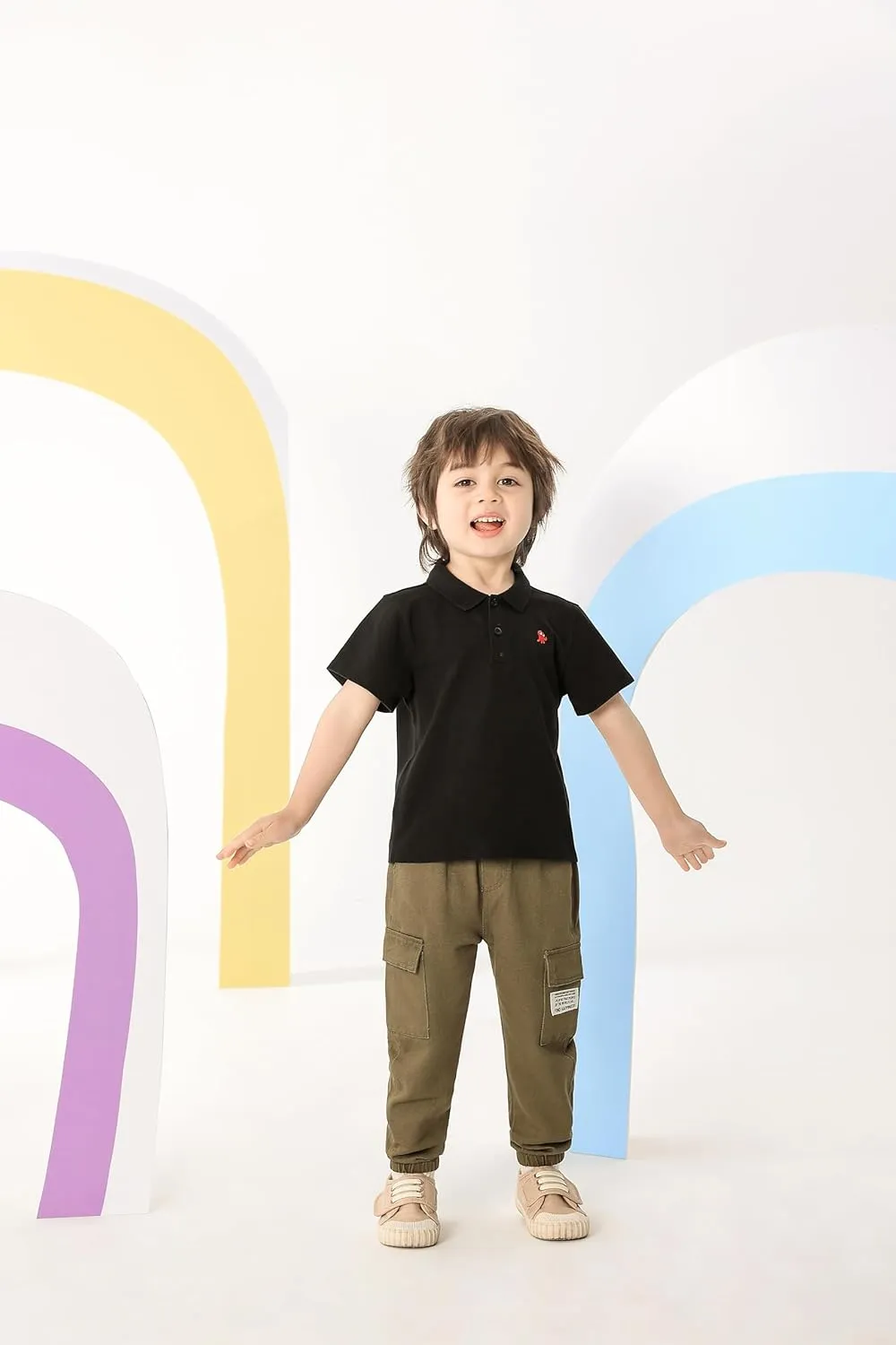 Feidoog Toddler Baby Boys 2/3 Pack Sweatpants Solid Cotton Elastic Waist Trousers Active Jogger Pants
