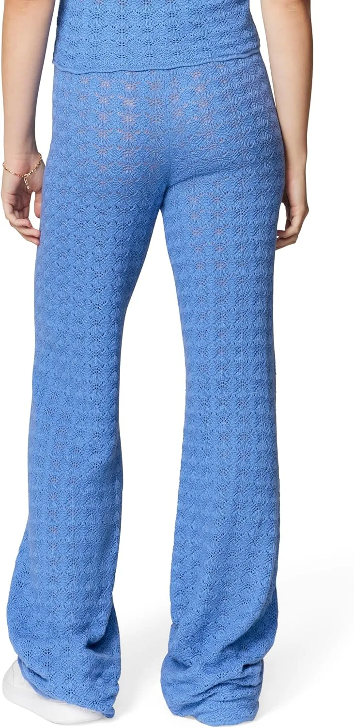 florence by mills Women's Le Pointelle Sweater Lace Wide Leg Pant