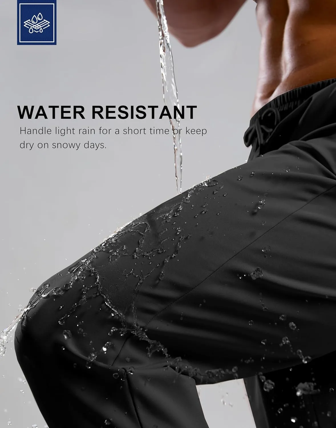 G Gradual Men's Fleece Joggers with Zipper Pockets Winter Warm Pants Water Resistant Athletic Workout Gym Sweatpants for Men