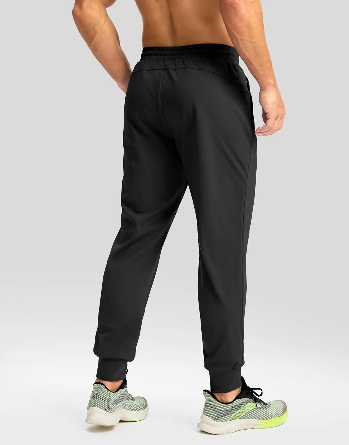 G Gradual Men's Fleece Joggers with Zipper Pockets Winter Warm Pants Water Resistant Athletic Workout Gym Sweatpants for Men