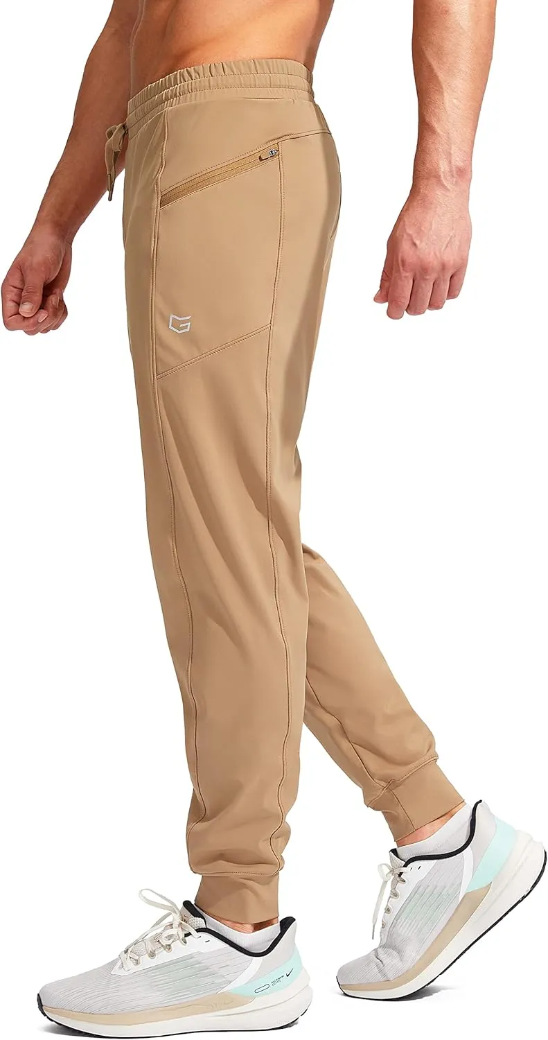 G Gradual Men's Joggers Pants with Zipper Pockets Stretch Athletic Sweatpants for Men Workout Jogging Running