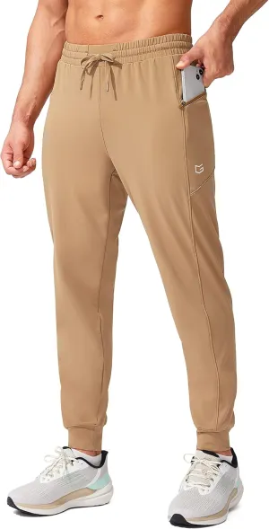 G Gradual Men's Joggers Pants with Zipper Pockets Stretch Athletic Sweatpants for Men Workout Jogging Running