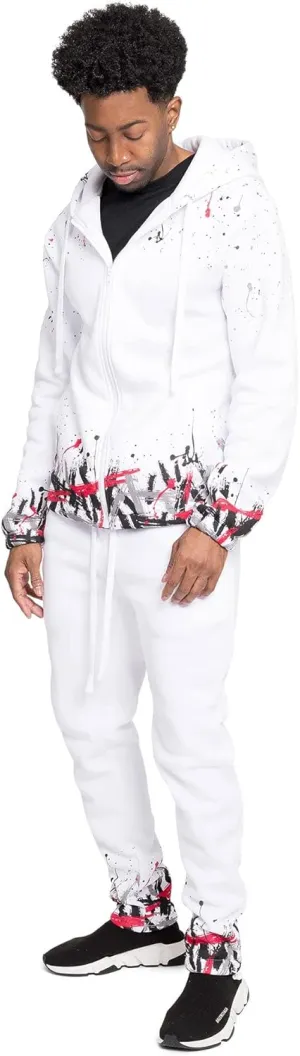 G-Style USA Men's Fleece Tracksuit Set - Zipper Jacket and Sweatpants