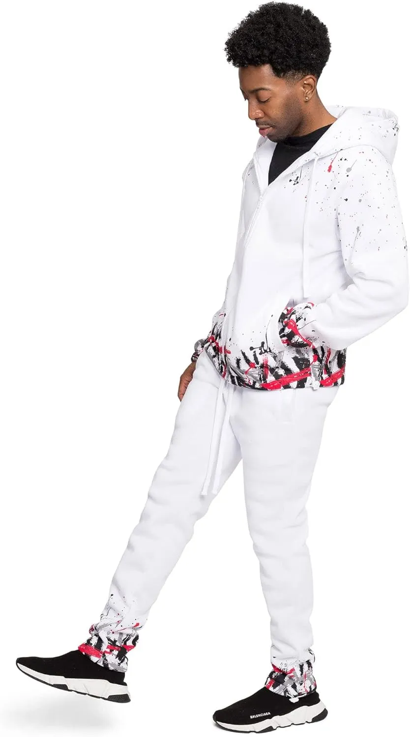 G-Style USA Men's Fleece Tracksuit Set - Zipper Jacket and Sweatpants