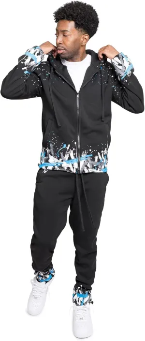 G-Style USA Men's Fleece Tracksuit Set - Zipper Jacket and Sweatpants