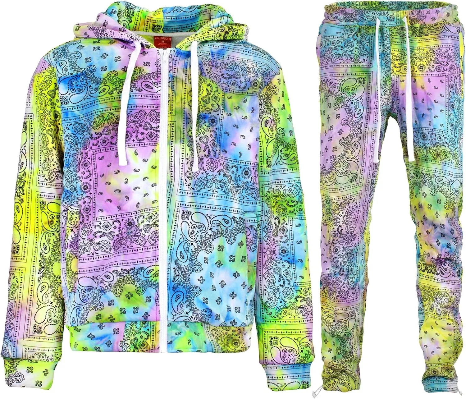 G-Style USA Men's Fleece Tracksuit Set - Zipper Jacket and Sweatpants