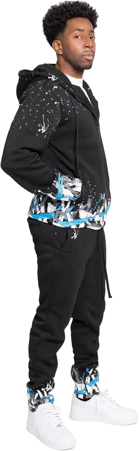 G-Style USA Men's Fleece Tracksuit Set - Zipper Jacket and Sweatpants