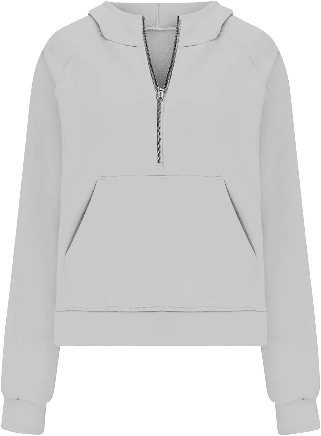 Half Zip Hoodies for Women Fall Fashion 2024 Fleece Oversized Sweatshirt Long Sleeve Cropped Pullover Y2K Clothes