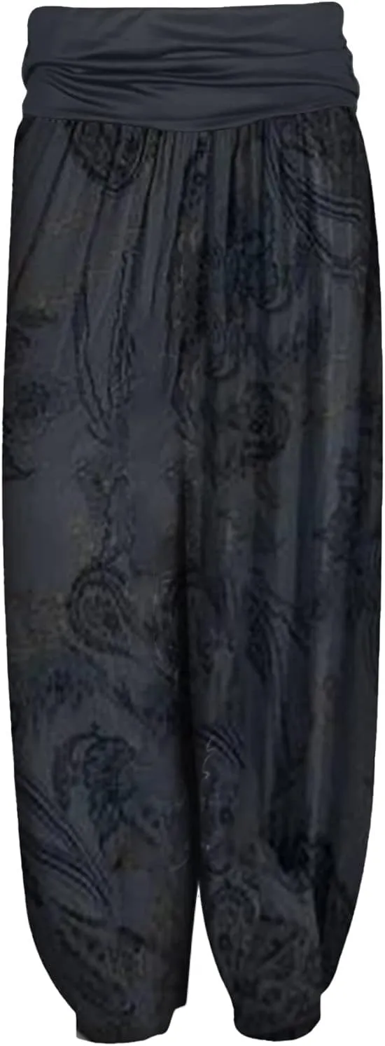 Harem Pants Women Hippie High Waist Boho Petite Length Pants 2024 Plus Size Causal Yoga Flowy Lounge Pajama Joggers