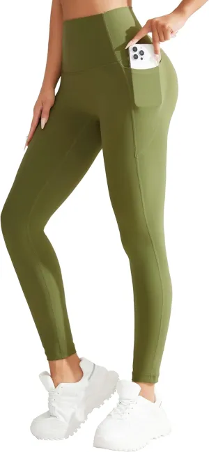 High Waisted 7/8 Leggings with Pockets, No Front Seam Buttery Soft Tummy Control Workout Yoga Pants for Women 25"