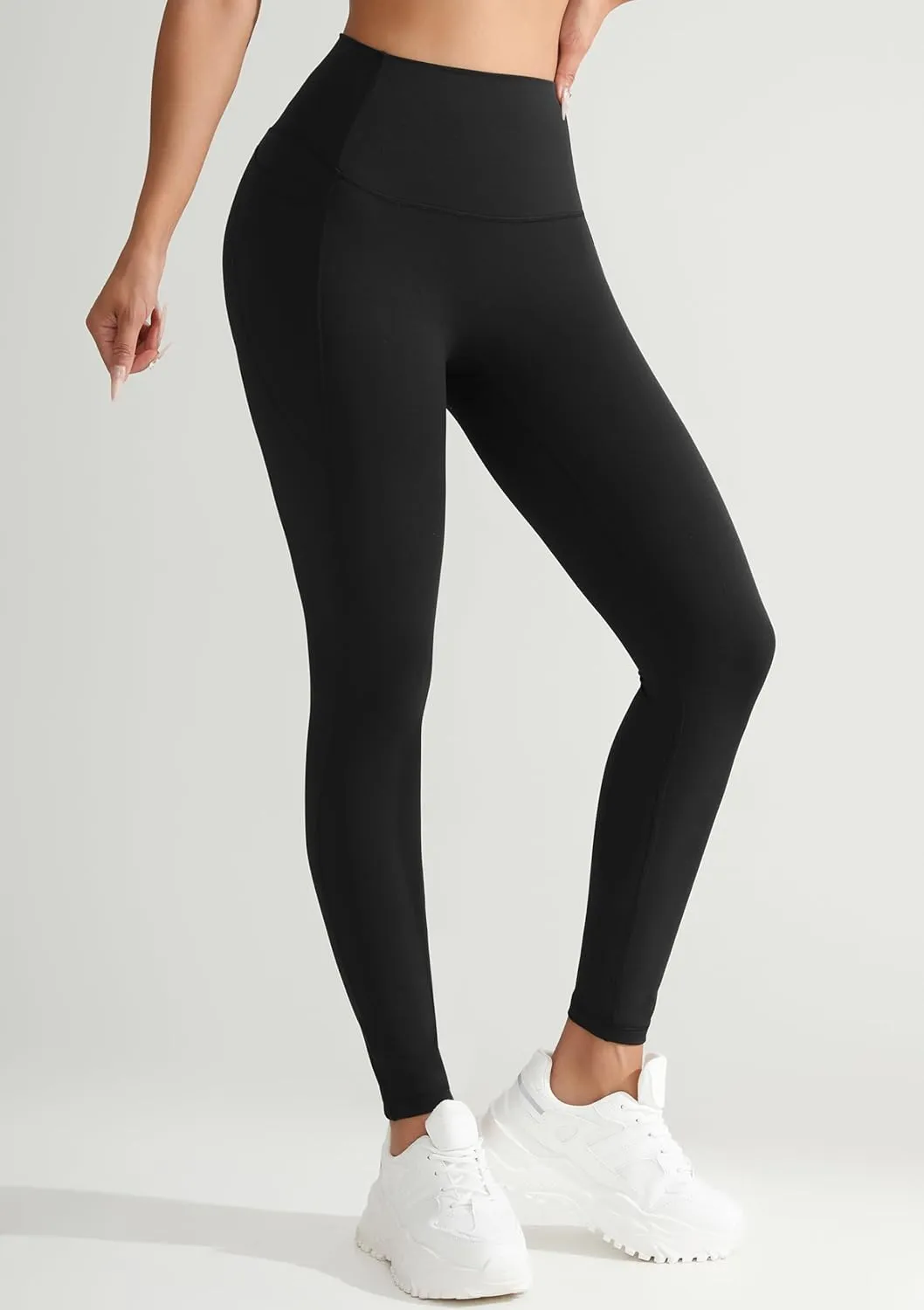 High Waisted 7/8 Leggings with Pockets, No Front Seam Buttery Soft Tummy Control Workout Yoga Pants for Women 25"