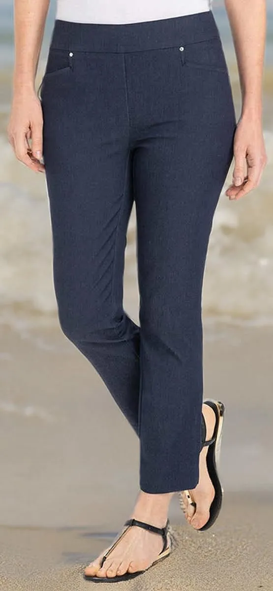 Hilary Radley Women Mid-Rise Stretch Pull-On Ankle Pant