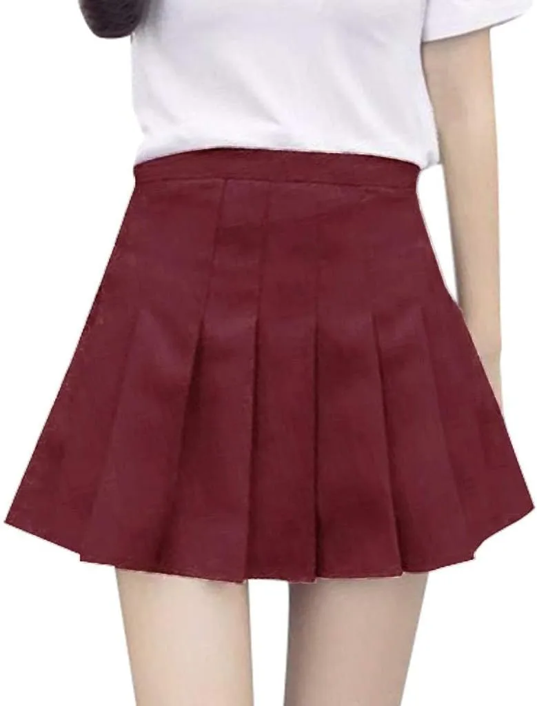 Hoop Skirt Steel Waist Mini Skirt High Fashion Pleated Waist Women's Casual Slim Skirt Tennis Skirt Silk Midi
