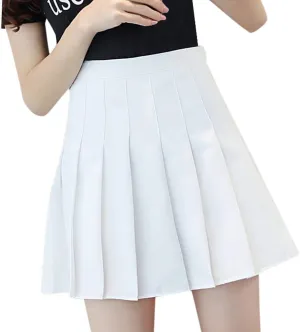 Hoop Skirt Steel Waist Mini Skirt High Fashion Pleated Waist Women's Casual Slim Skirt Tennis Skirt Silk Midi