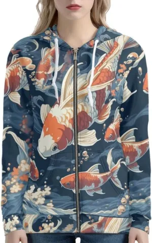 Irisjudy Butterfly Zip up Hoodies for Women, Skulls, Animal Texture Girls Sport Shell Jacket Hiking Outdoor Full Zip Tops