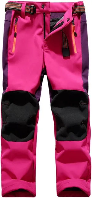 Jessie Kidden Kids Boys Girls Youth Waterproof Hiking Ski Snow Pants Elastic Waist Warm Insulated Pants