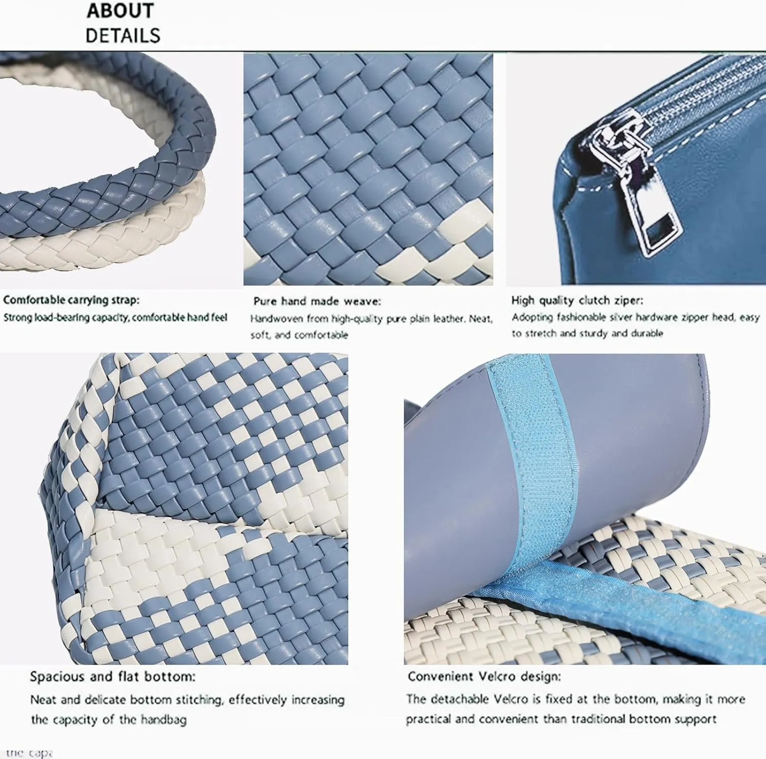 JINMANXUE Fashion Woven Bag Shopper Bag Travel Handbags and Purses Women Tote Bag Large Capacity Shoulder Bags