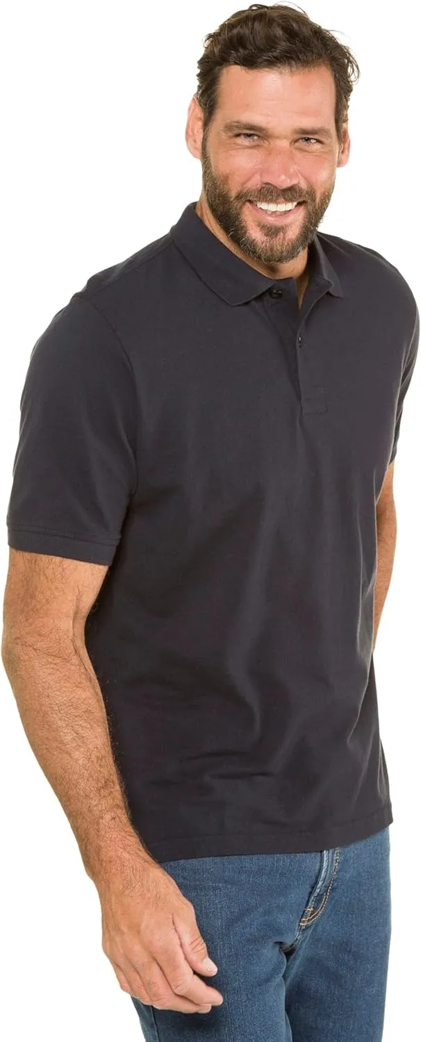 JP 1880 Menswear Big & Tall Plus Size L-8XL Cotton Pique Polo Shirt 702560