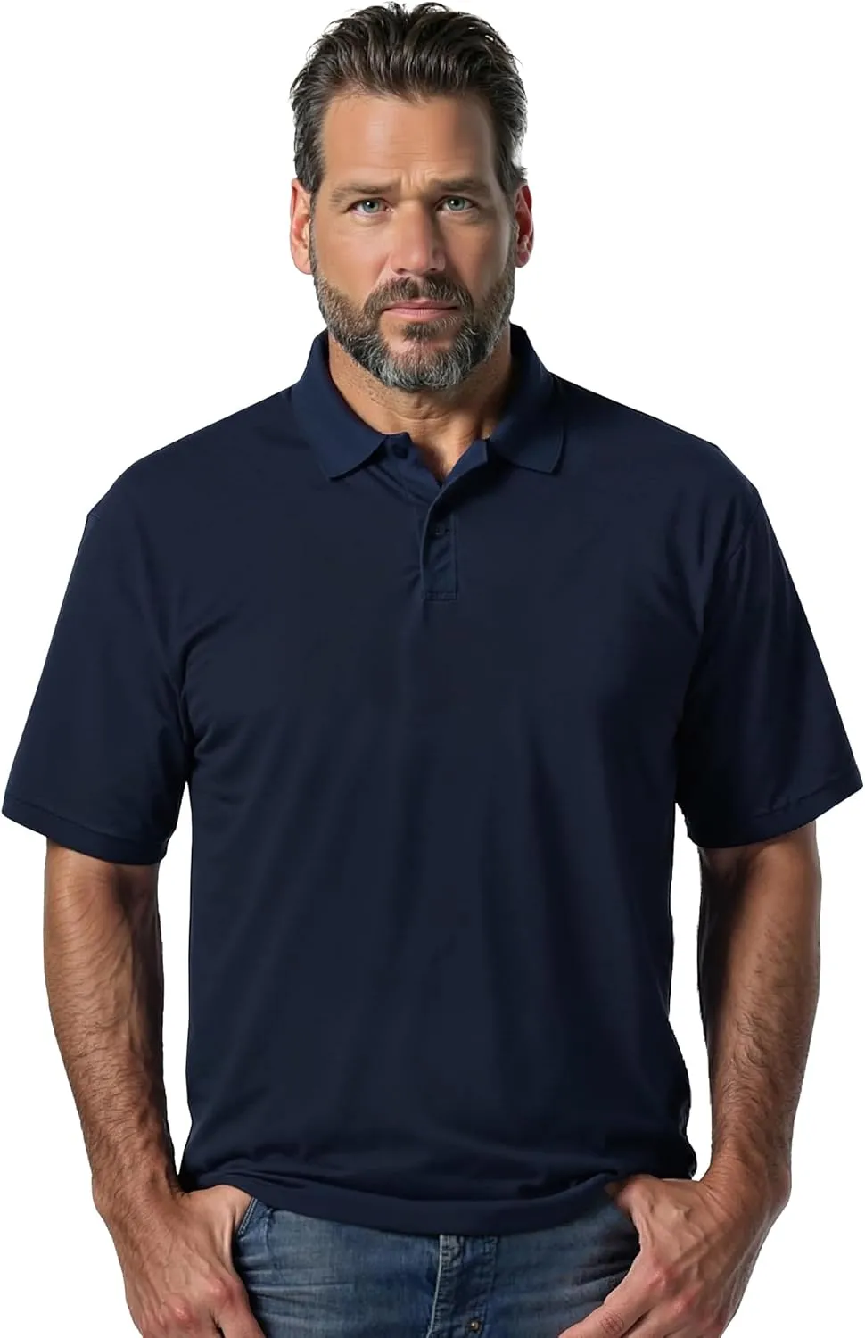 JP 1880 Menswear Big & Tall Plus Size L-8XL Cotton Pique Polo Shirt 702560