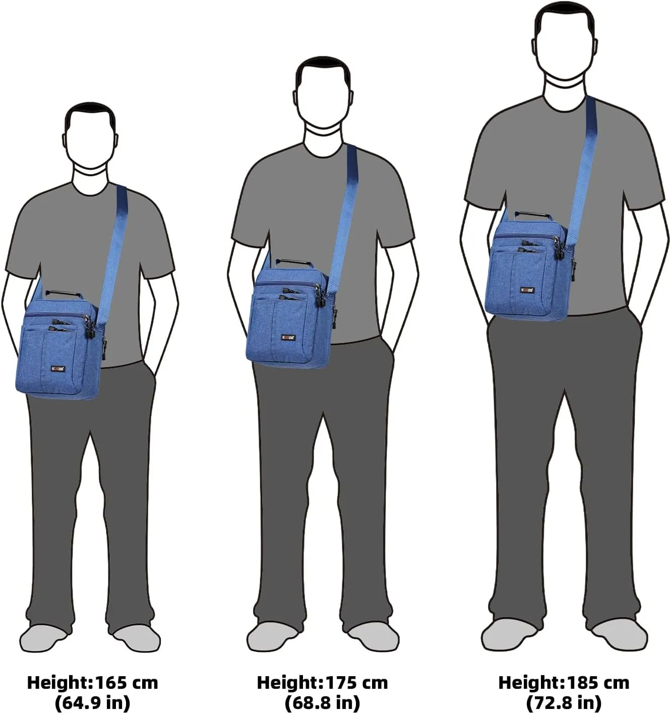 KL928 Men's Messenger Bag - Crossbody Shoulder Bags Travel Bag Man Purse Casual Sling Pack for Work Business