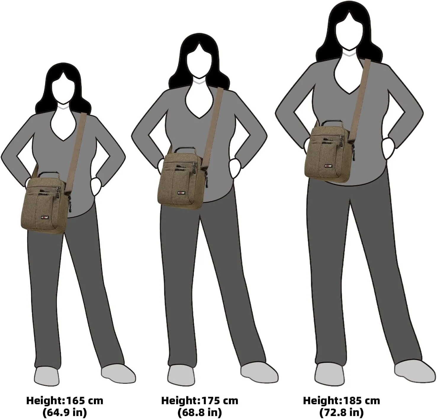KL928 Men's Messenger Bag - Crossbody Shoulder Bags Travel Bag Man Purse Casual Sling Pack for Work Business
