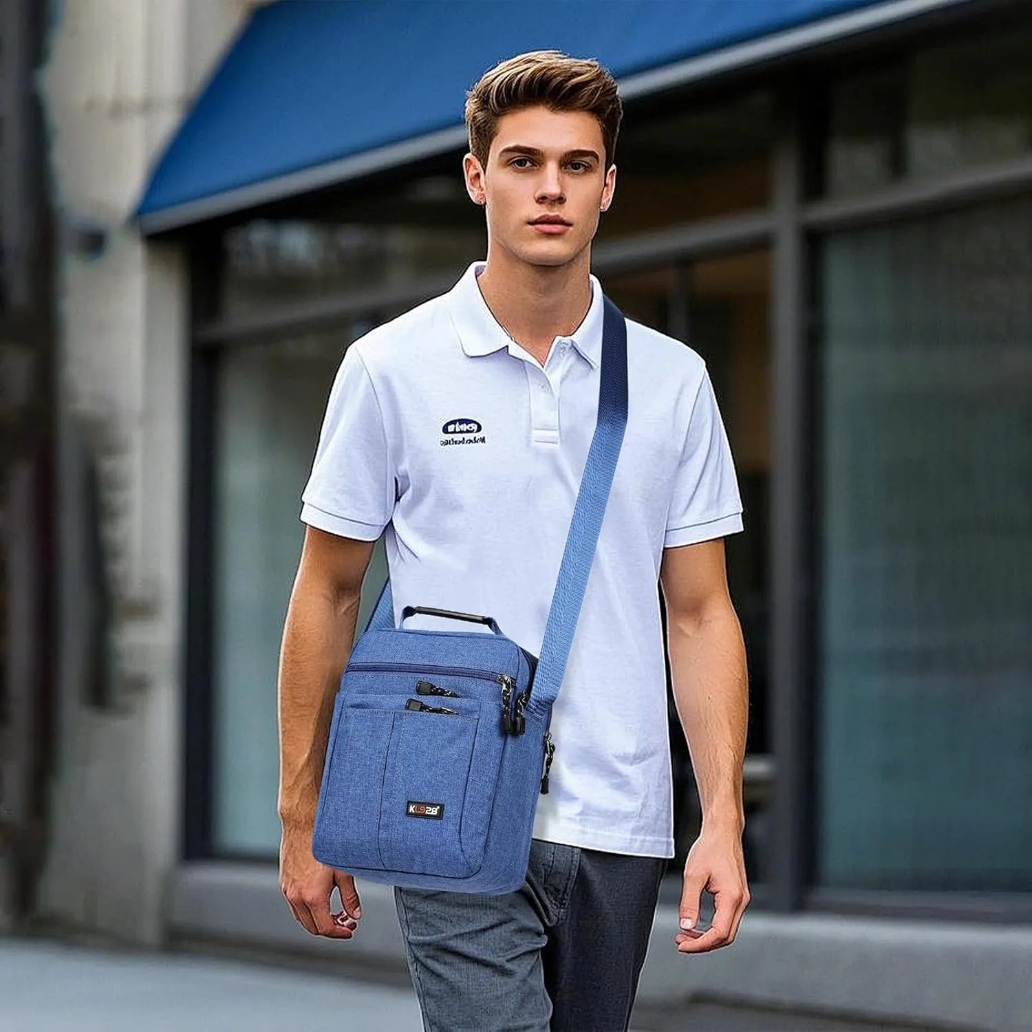 KL928 Men's Messenger Bag - Crossbody Shoulder Bags Travel Bag Man Purse Casual Sling Pack for Work Business