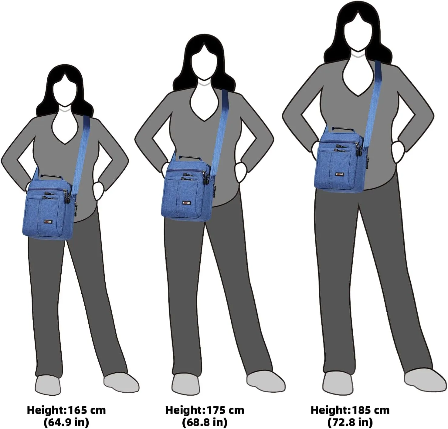 KL928 Men's Messenger Bag - Crossbody Shoulder Bags Travel Bag Man Purse Casual Sling Pack for Work Business