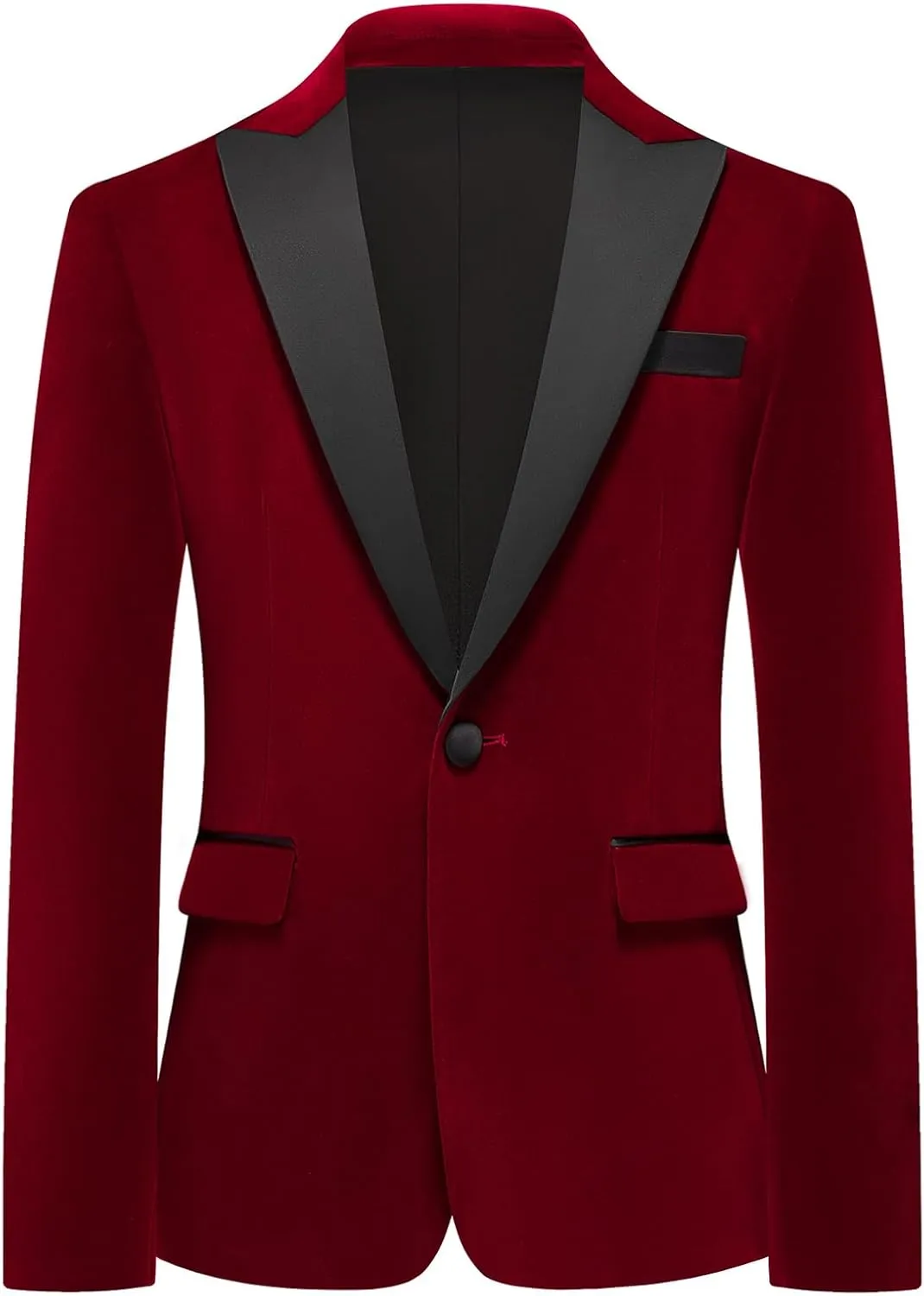 Lamgool Boys Velvet Suit Slim Fit 4 Piece Tuxedo Set with Blazer Jacket Dress Shirt Pant Bow Tie Kids Wedding Formal Outfit