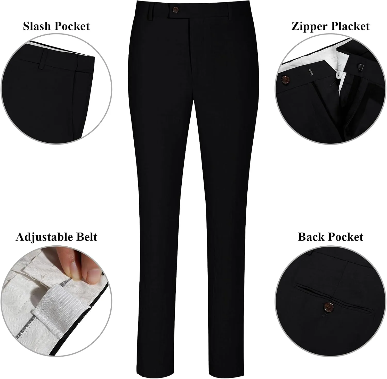 Linen Men Suit Set Casual Tuxedo 2 Piece Regular Fit Blazer One Button Solid Jacket and Pants for Prom Wedding Party