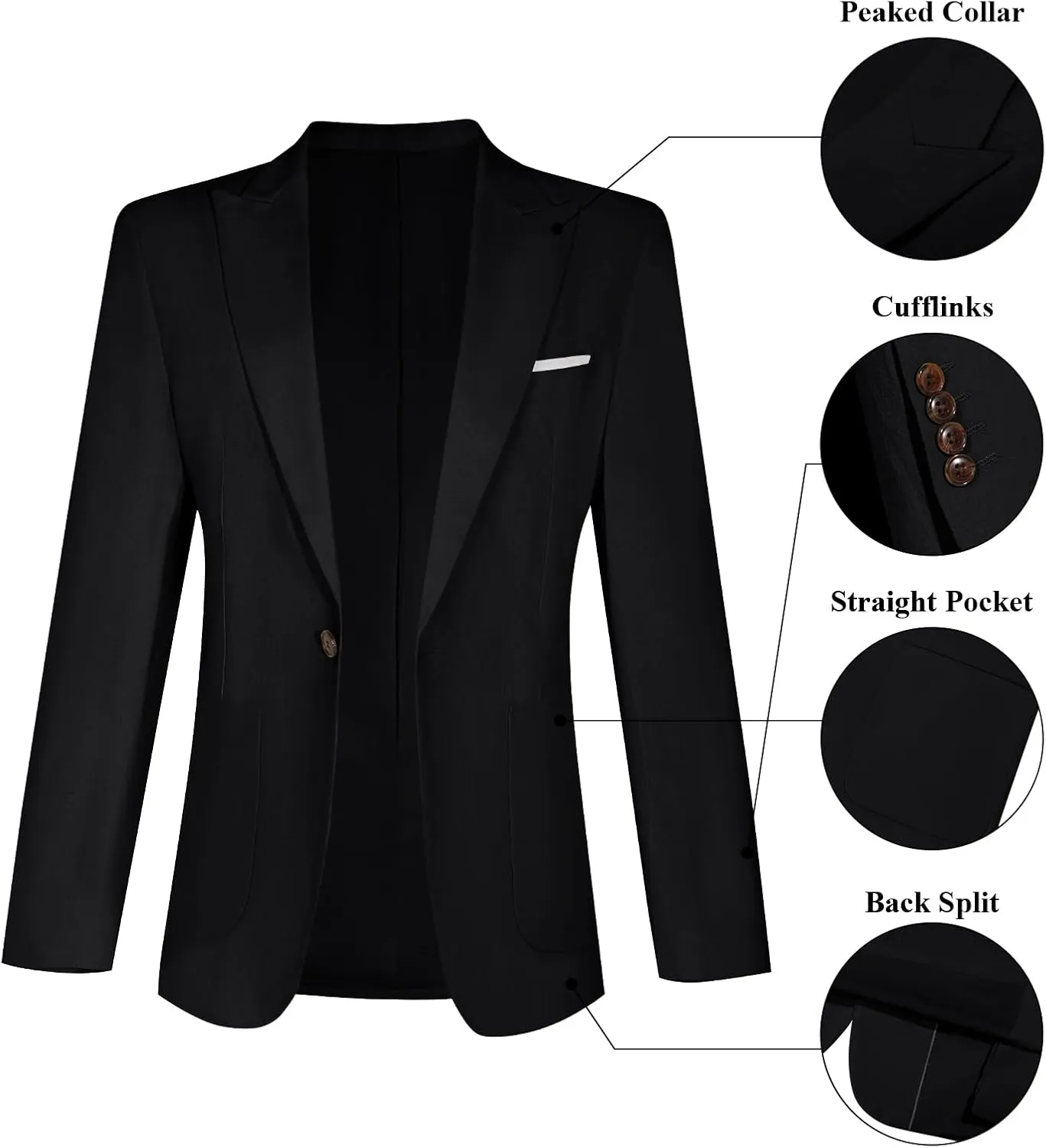 Linen Men Suit Set Casual Tuxedo 2 Piece Regular Fit Blazer One Button Solid Jacket and Pants for Prom Wedding Party