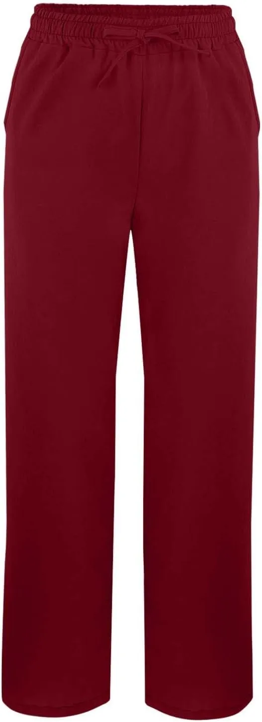 Linen Pants for Women 2025 Summer High Waist Elastic Straight Leg Lounge Pant Casual Loose Lightweight Beach Trousers