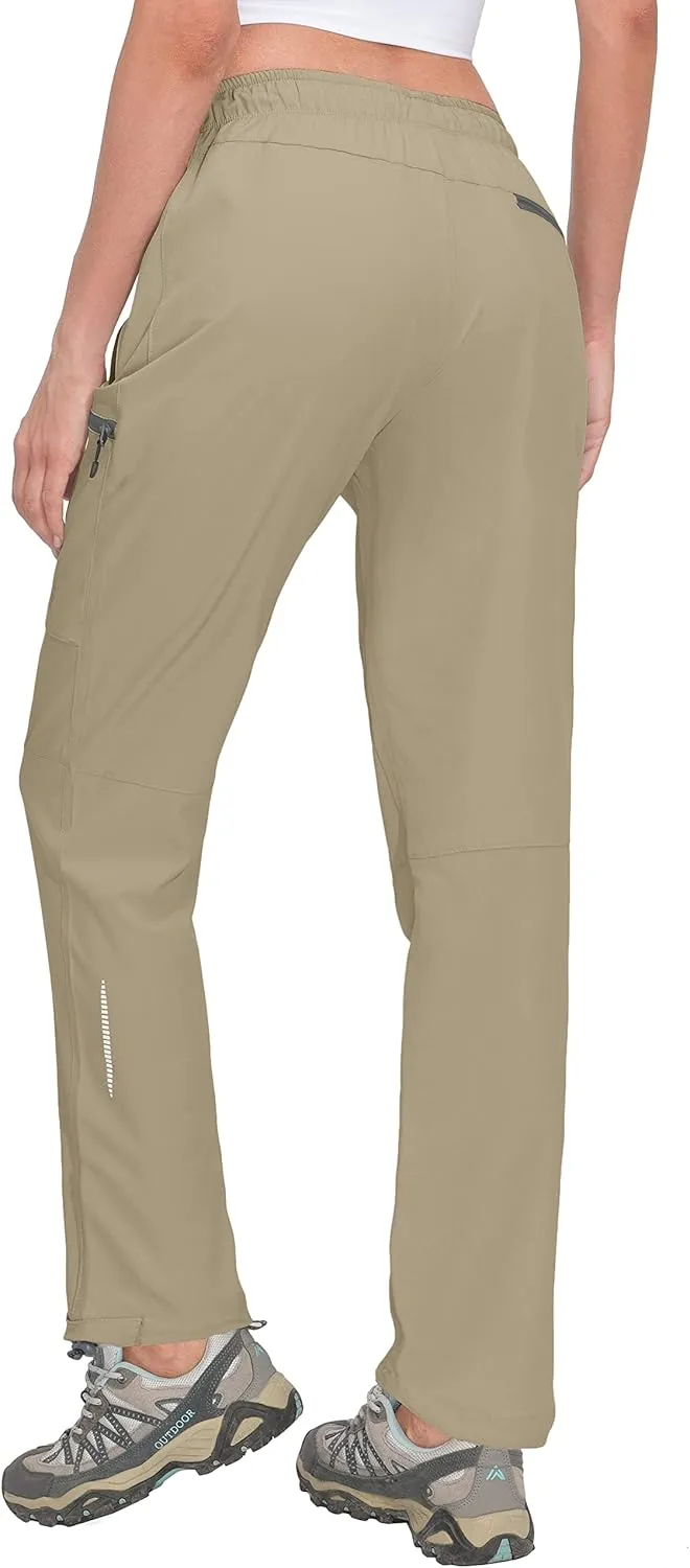 Little Donkey Andy Women's Lightweight Quick Dry Cargo Hiking Pants UPF 50  Stretch Travel Casual Trousers